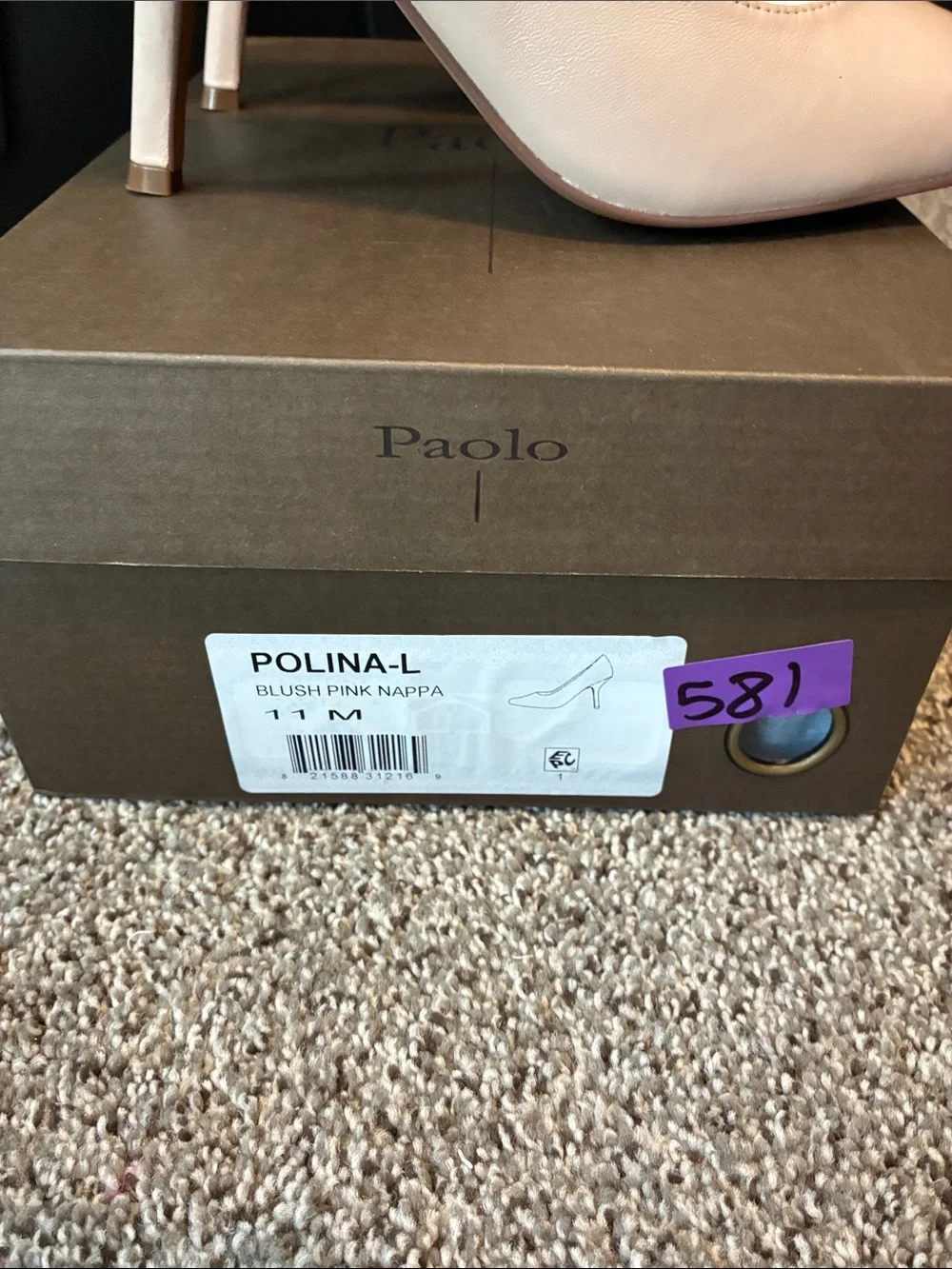 Paolo Pointed Toe Stiletto Pumps - Blush Nude